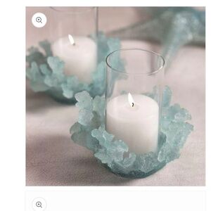 Zodax Cayo coral hurricane pillar candle holder
